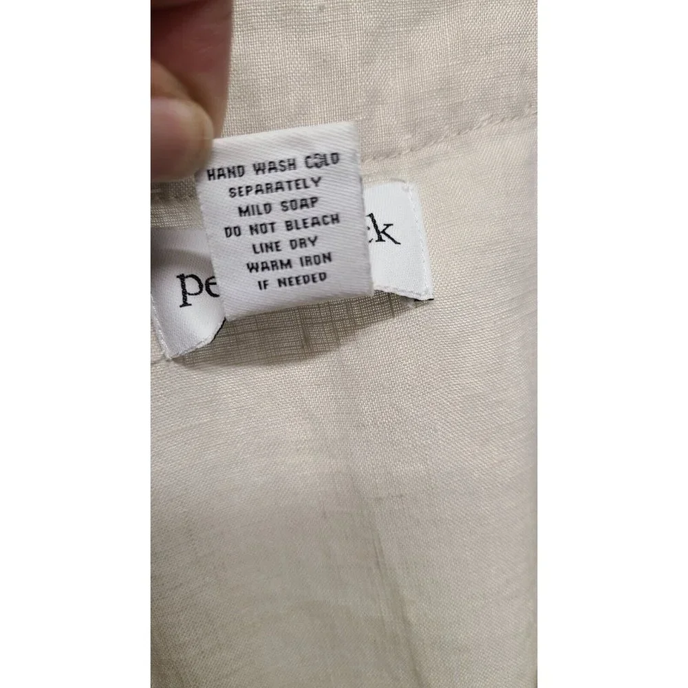 Peck & Peck Linen Tunic Womens Size Medium Sleeveless Embroidered Top - Picture 8 of 8